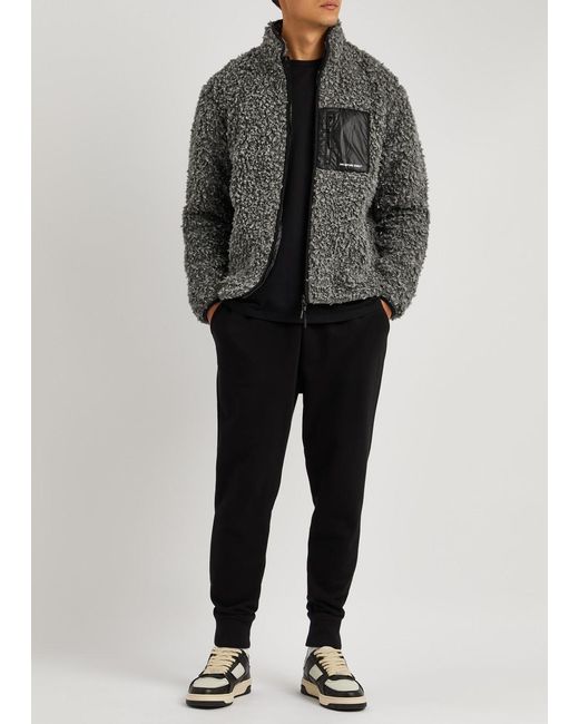 MKI Miyuki-Zoku Gray Panelled Fleece Jacket for men