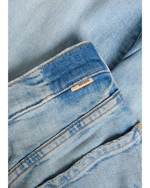 Mother Blue The Mid Rise Rambler Stretch-Denim Jeans