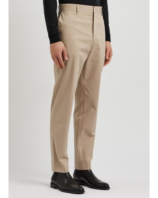 Paul Smith Natural Stretch-cotton Chinos for men