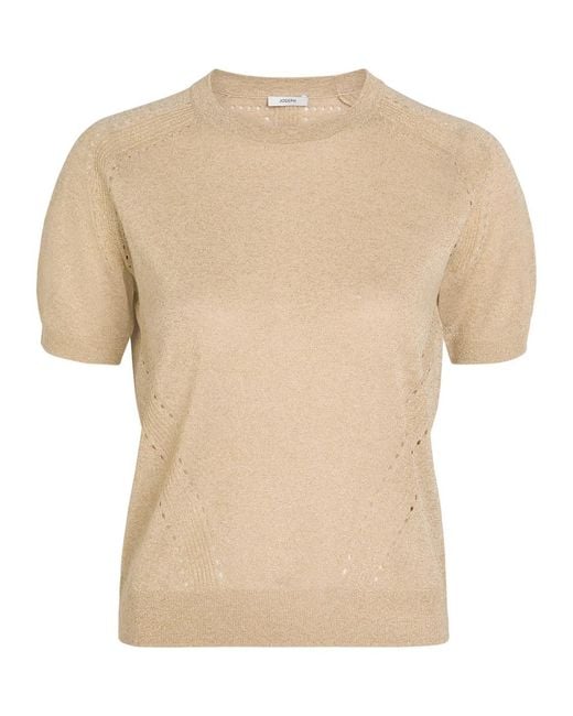 Joseph Natural Lillie Lurex Knit T-Shirt