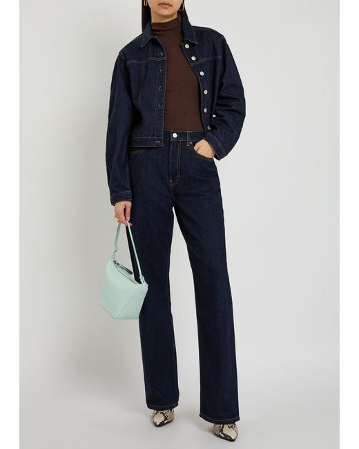 Reformation Blue Knightly Panelled Denim Jacket