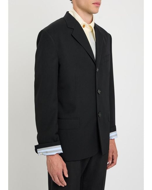 Loewe Black Layered Wool Blazer for men