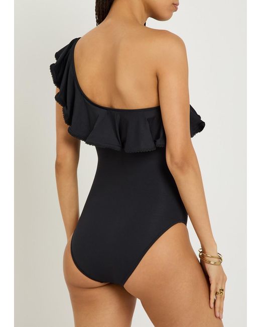Melissa Odabash Black Tennessee Frill Swimsuit