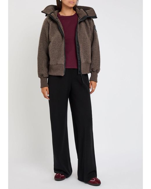 Canada Goose Brown Chilliwack Hooded Wool-Blend Jacket