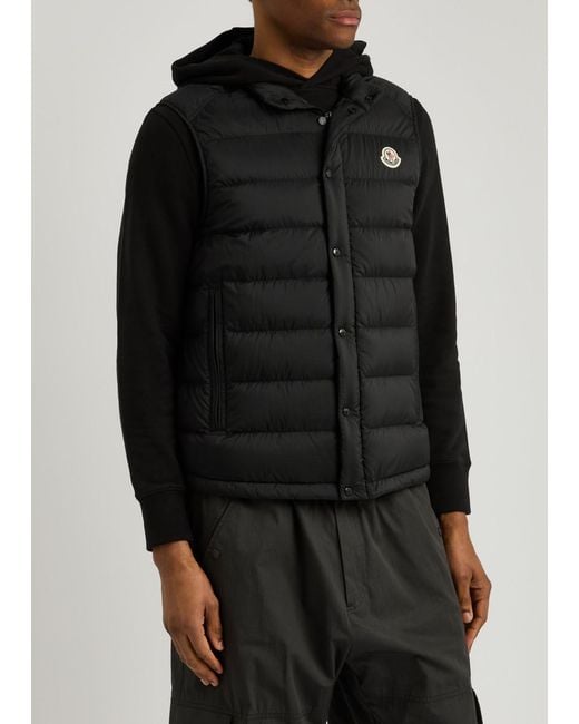 Moncler Black Barthe Quilted Shell Gilet for men