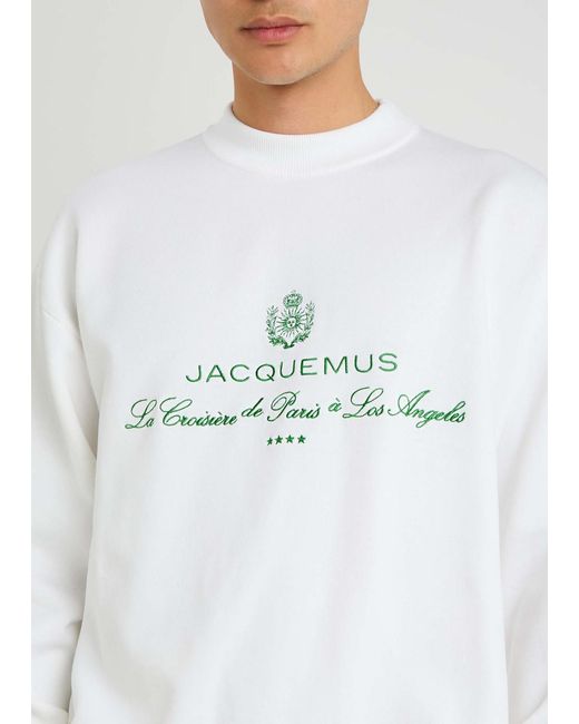 Jacquemus White La Maille Venice Cotton-Blend Jumper for men