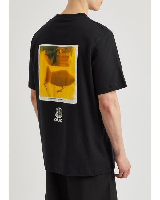 OAMC Black Stiller Printed Cotton T-Shirt for men