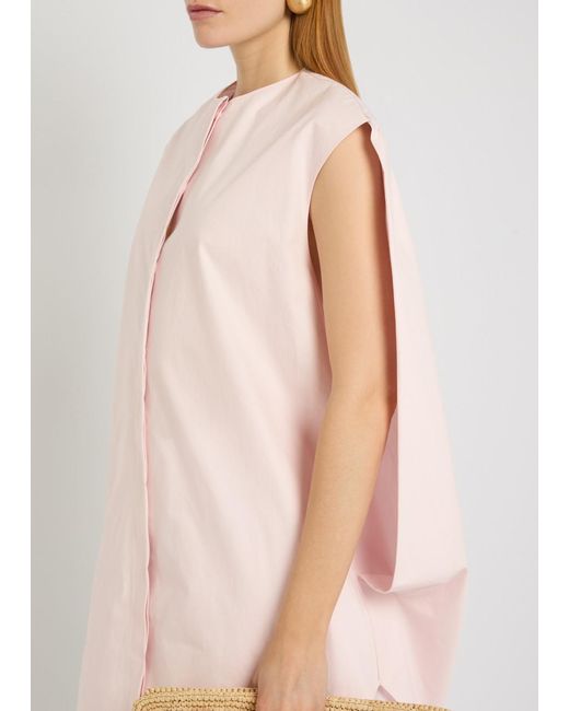 Jacquemus Pink La Robe Berlingot Cotton-Poplin Mini Shirt Dress