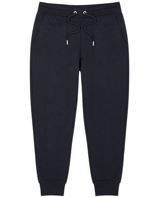 Moncler Blue Logo Cotton Sweatpants for men