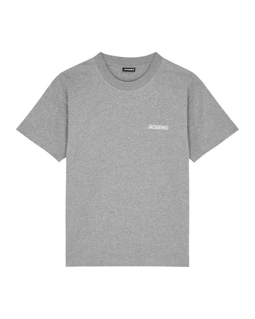 Jacquemus Gray Le T-shirt Logo-print Cotton T-shirt