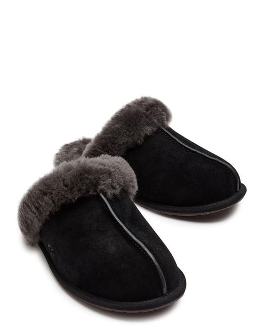 Ugg Black Scuffette Ii Suede Slippers