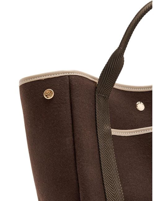 Rue de Verneuil Brown Traversée S Pockets Whip Wool Tote Bag