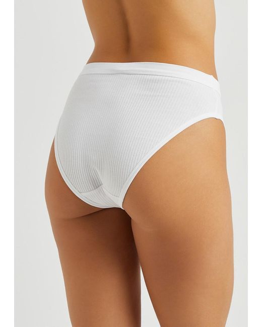 Chantelle White Comfort High-Cut Stretch-Cotton Briefs