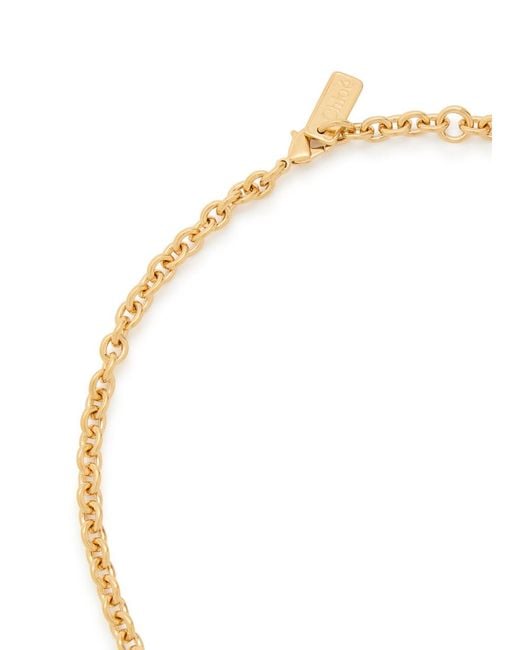 Chloé Metallic The Chloé Script Necklace
