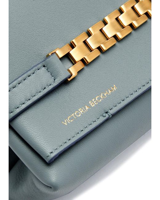 Victoria Beckham Gray Chain Mini Leather Pouch