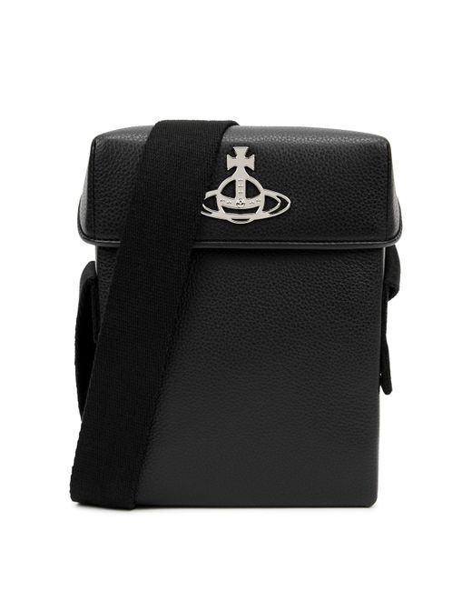 Vivienne Westwood Black Leather Cross-Body Bag for men