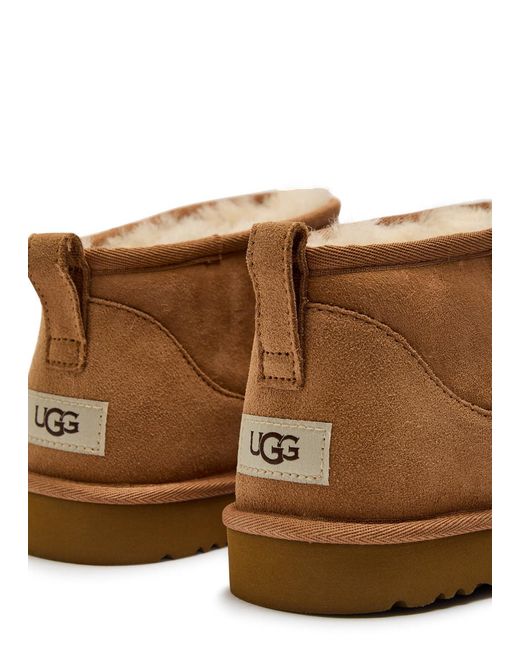 Ugg Brown Classic Ultra Mini Suede Ankle Boots for men