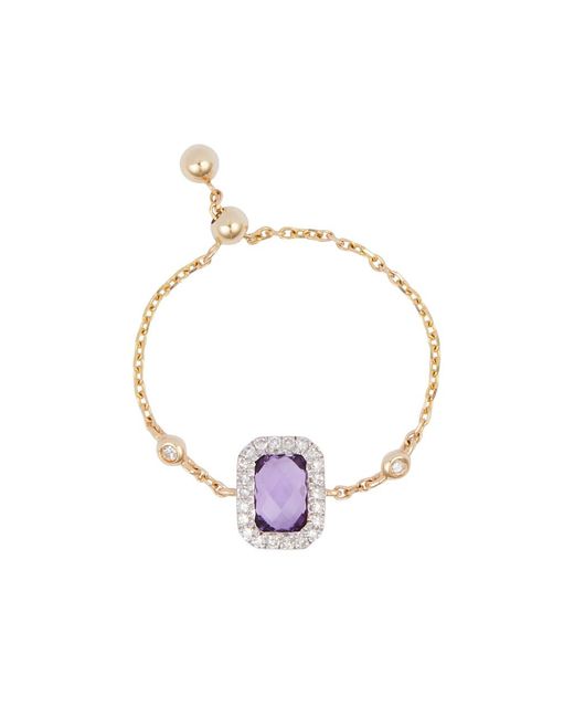 Anissa Kermiche Metallic Amethyst Embellished 18Kt Ring
