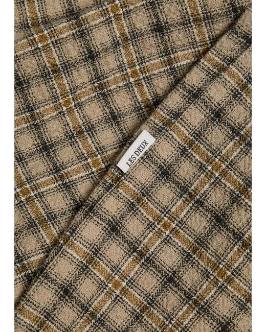 Les Deux Brown John Checked Woven Shirt for men