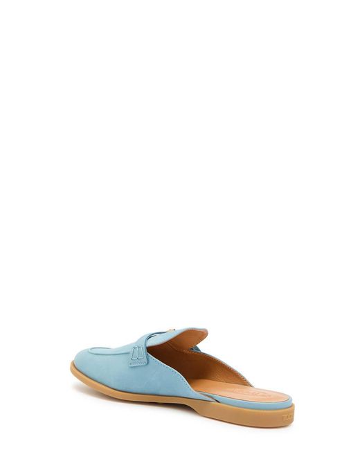 Tod's Blue Gom.Leg Nubuck Sliders