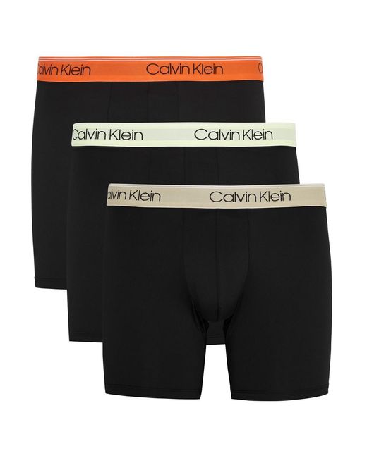Calvin Klein Black Logo Stretch-jersey Boxer Briefs for men