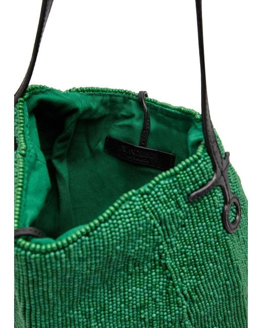 J.W. Anderson Green Small Beaded Bulb Shoulder Bag