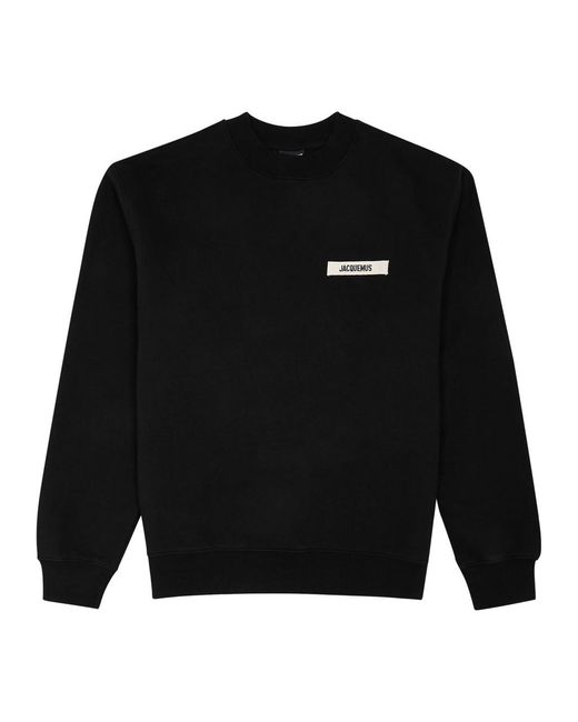 Jacquemus Black Le Sweatshirt Gros Grain Cotton Sweatshirt for men