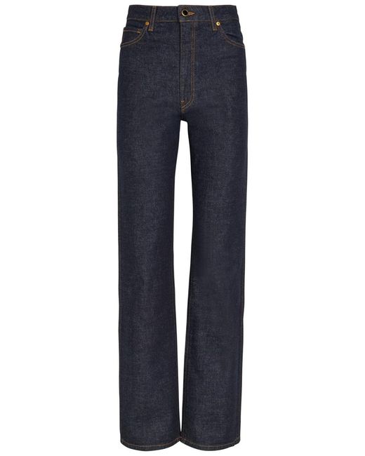 Khaite Blue Danielle Slim Straight-Leg Jeans