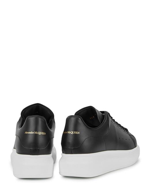 Alexander McQueen Black Oversized Leather Sneakers, Sneakers