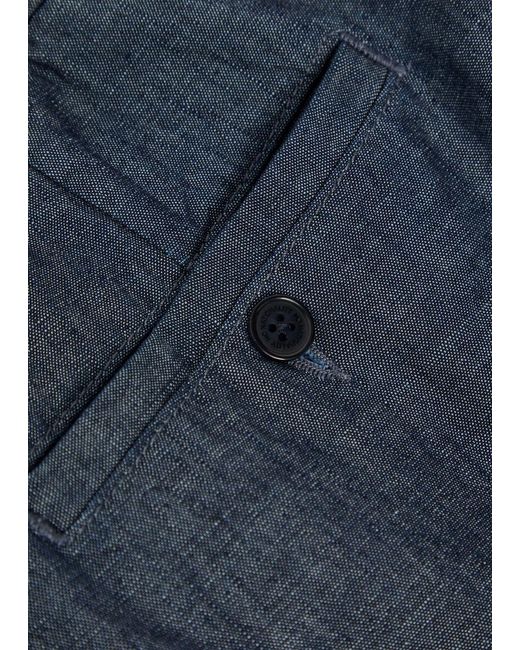 NN07 Blue Kay Pleated Cotton Trousers for men