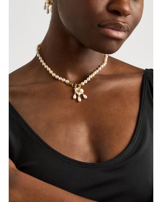 Vivienne Westwood White Sheryl Faux Pearl Necklace