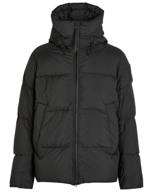 Canada Goose Black Crofton Padded Shell Jacket for men