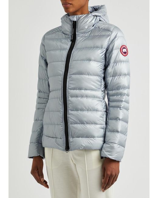 Canada Goose Blue Cypress Quilted Hooded Shell Jacket