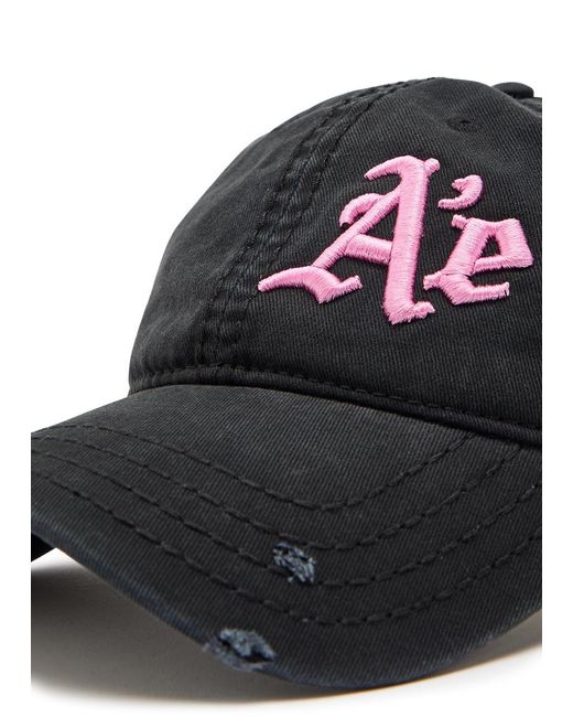 AARON ESH Black After Party Distressed Cotton Cap