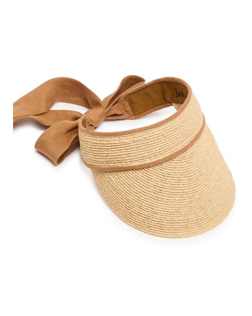 Lack of Color Raffia Visor in White | Lyst display picture 1