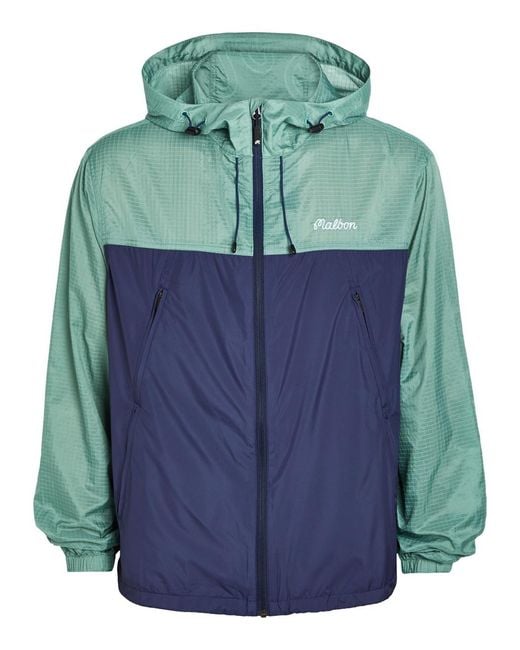 Malbon Blue Caribe Logo Hooded Shell Jacket for men