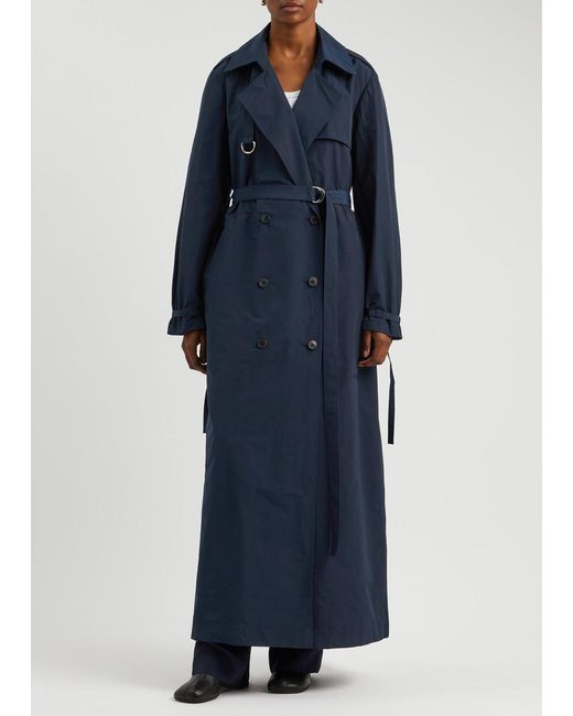 Dries Van Noten Blue Renwicks Shell Trench Coat