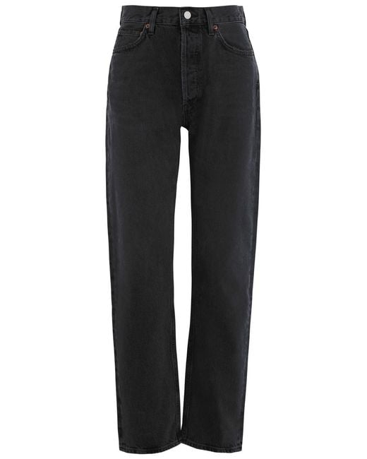 Agolde Black 90S Pinch Straight-Leg Jeans