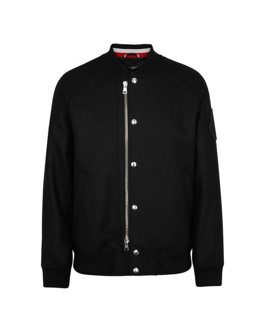 Moncler Ica Black Wool Jacket for men