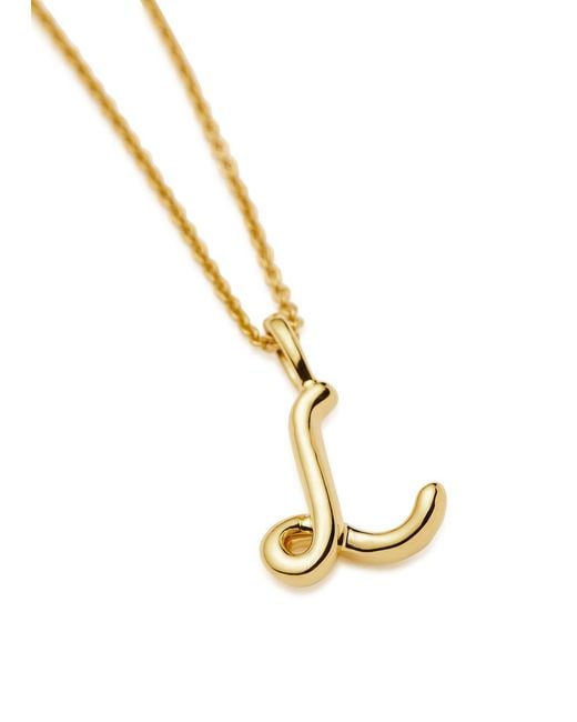 Missoma Metallic Initial L Mini 18Kt Vermeil Necklace