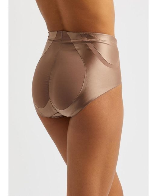 Spanx Brown Booty Lifting Satin Briefs