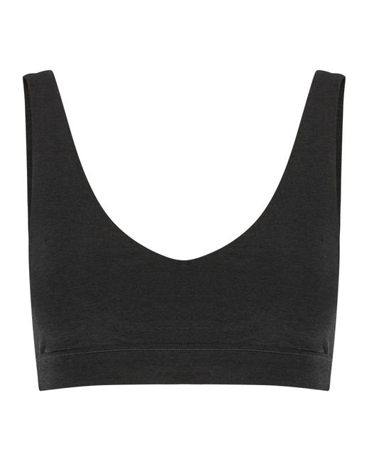 vuori Black Rhythm Stretch-Jersey Sports Bra