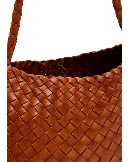 Dragon Diffusion Brown Rosanna Woven Leather Shoulder Bag