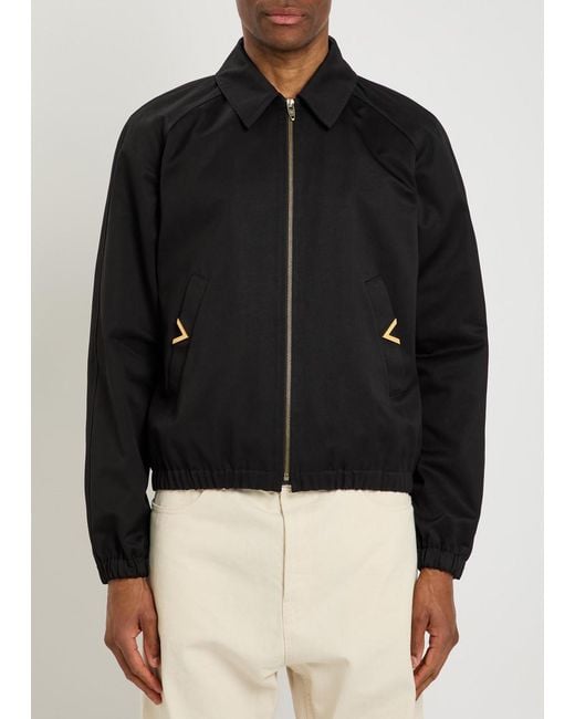 Valentino Garavani Black Vlogo Cotton Jacket for men