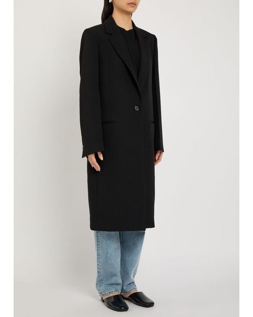 Totême  Black Wool-Blend Coat