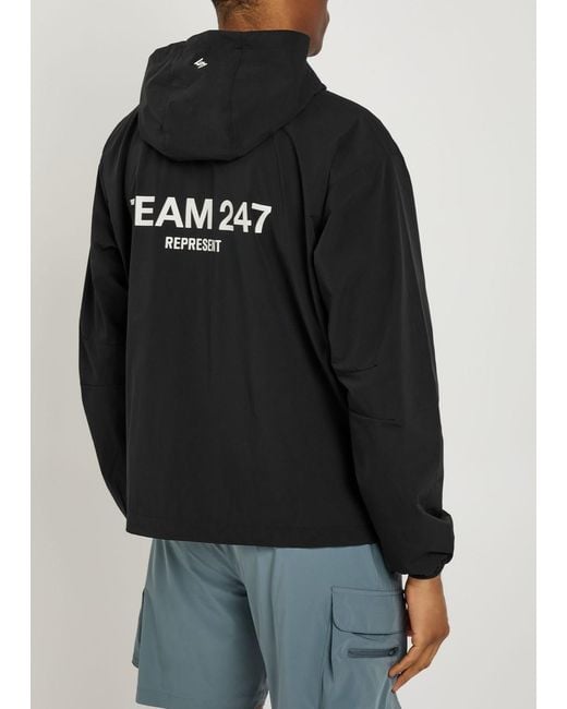 Represent Black 247 Hooded Shell Jacket for men