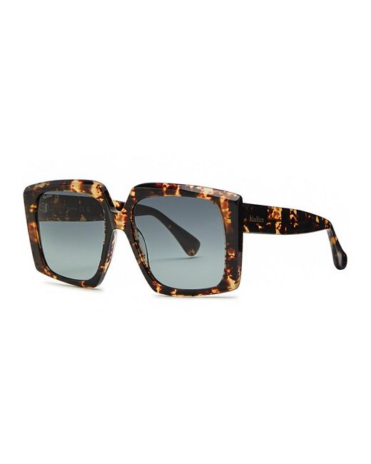 Max Mara Multicolor Oversized Square-frame Sunglasses