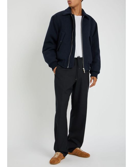 Dries Van Noten Blue Penny Wool Trousers for men