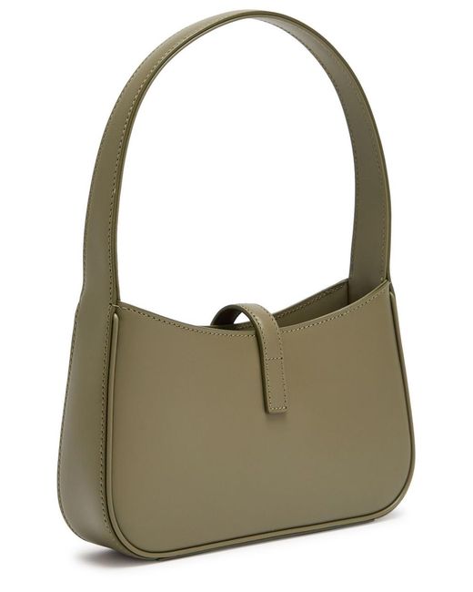 Saint Laurent Green Le 5 À 7 Mini Leather Top Handle Bag