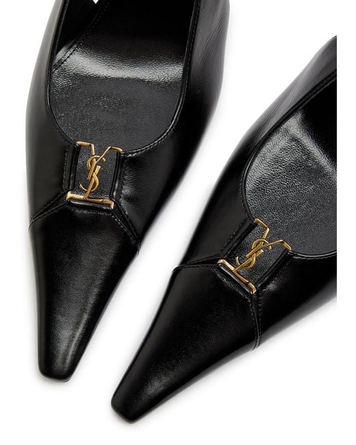 Saint Laurent Black 'Babylone' Slingbacks